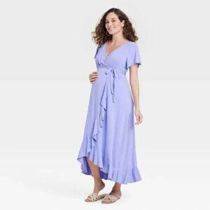 NEW Flutter Short Sleeve Knit Maternity Dress - Isabel Maternity Size XS